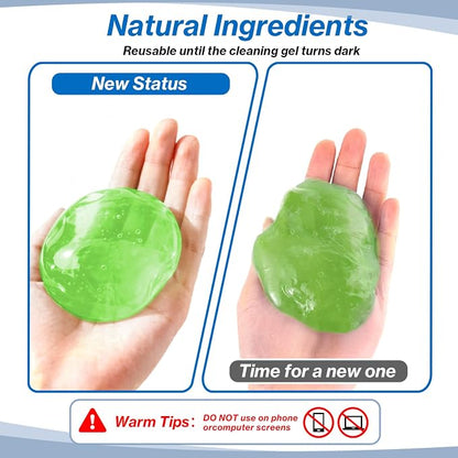 Car Cleaning Gels-4 Pack, Cleaning Gel for Car, Dust Cleaner Putty Cleaner Slime Cleaning Supplies Auto Detailing Tools, Cleaning Slime for Dust Removal, Cleaning Kit Gift for Men Women, 320g