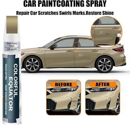 Sand Dune Pearl(YR-662P) Touch Up Paint Compatible with Honda, Car Paint Pen Scratch Repair Two-In-One Touch Up Paint, Premium Car Scratch Remover for Deep Scratches