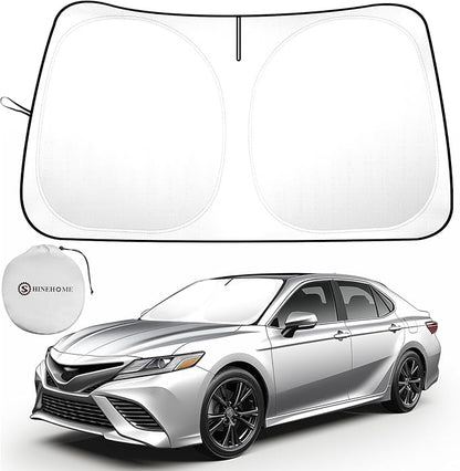 Car Sun Shade for 2018-2024 2025 2026 Toyota Camry Windshield Sun Shade, Sun Visor Windshield Screen Cover for Camry Front Window Sunshade Foldable Auto Interior Accessories UV Block