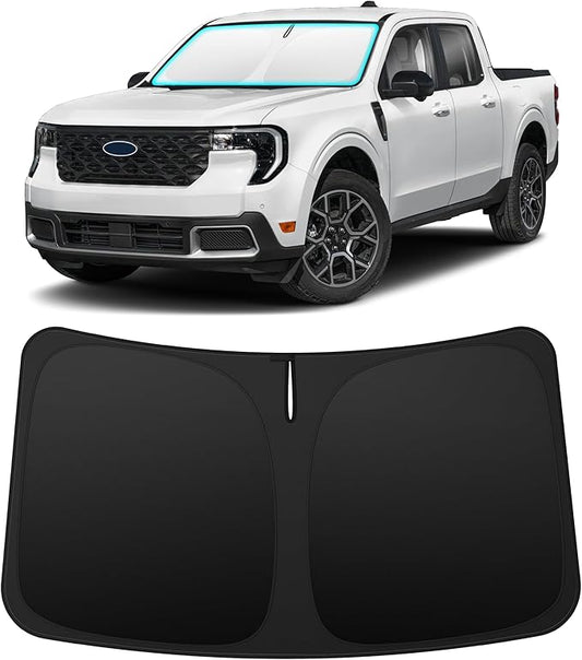 INSAUTO Custom Fit Windshield Sun Shade Accessories for Ford Maverick 2022-2026, Foldable Front Window Sunshade, UV & Heat Reflector, Keeps Interior Cool, Includes Storage Bag