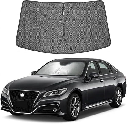 Proadsy Windshield Sun Shade Custom Fit Toyota Crown 2023-2026 Ice Crystal Black Front Window Sunshade UV and Heat Blocker Foldable Visor Keeps Car Cooler for Summer Parking and Daily Use