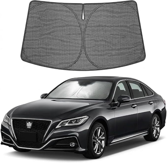 Proadsy Windshield Sun Shade Custom Fit Toyota Crown 2023-2026 Ice Crystal Black Front Window Sunshade UV and Heat Blocker Foldable Visor Keeps Car Cooler for Summer Parking and Daily Use