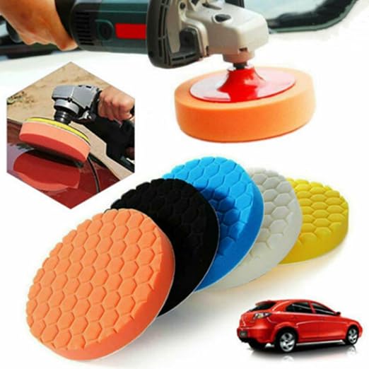 5PCS 7 Inch Buffing Pads Polishing Pads Kit 180mm Car Sponges Buffing Wheel for Car Buffer Polisher Detailing Repair Waxing Sanding (7" 5PCS)