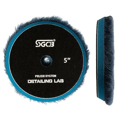 SGCB Pro 6" Wool Buffing Pads 3Pcs - Coarse, Medium, Light Cutting Car Wool Polishing Pads for 6 Inch Car Polisher Compounding