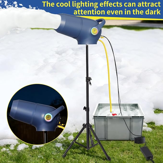 Party Foam Cannon, Foam Machine for Party, 3 Modes Detachable Front Barrel Adjustable Wind Speed, Foam Making Machine for Garden Backyard Pool Indoor