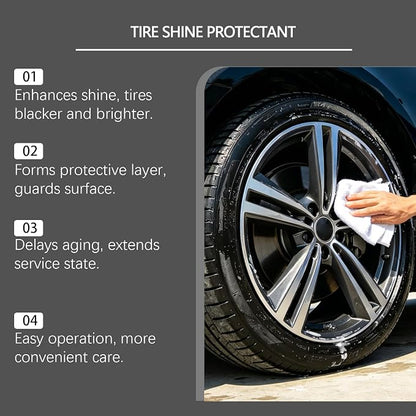 No-Wipe Tire Cleaner & Dressing Spray – Restores Deep Matte Black Finish, Protective Shine with Long-Lasting Rain-Resistant, Dry-to-Touch Formula