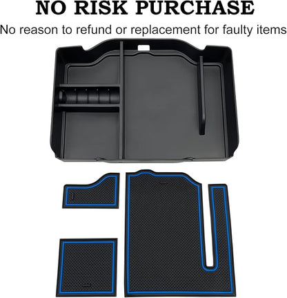 Center Console Organizer fit for Dodge RAM 1500 2500 3500 2026 2025 2024 2023 2022 2021-2019 Accessories Interior Storage Box Armrest Storage Tray (Blue) NOT FIT for 40/20/40 Split Bench Seat