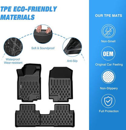 Nilight TPE Floor Mats for Honda CRV CR-V 2012 2013 2014 2015 2016 All Weather Custom Fit Heavy Duty Floor Liners