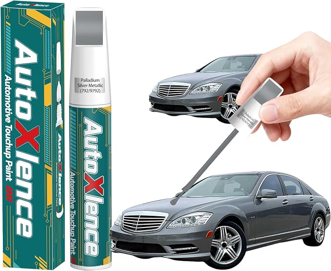 Palladium Silver Metallic(792/9792) Touch Up Paint Compatible with Mercedes-Benz Car Paint Pen Scratch Repair Automotive Scratch Remover Fix Exact Color Match