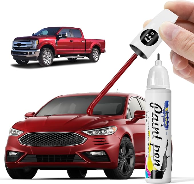 RR Ruby Red Touch Up Paint Compatible with Ford, DIY Car Paint Scratch Repair, Quick & Easy Fix Automotive Scratch Repair for F-150/Mustang/Explorer/Taurus/Escape/Edge/Focus/Fiesta
