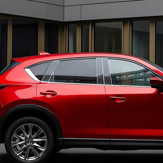 for 2017-2021 Mazda CX-5 8.5mil TPU PPF Clear Car Pre-Cut Paint Protective Film HD Scratch Exterior Accessories (BC Pillar Stickers 8Pcs)