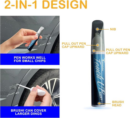 M3/P8Y Magnetite Gray Metallic Touch Up Paint for SUBARU Exact Match, Car Paint Scratch Repair kit, 2 in 1 Scratch Remover Pen with Color-Matched Rapid Drying of Paint Coating