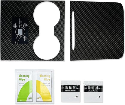for Tesla Center Console Wrap Kit 3K Twill Carbon Fiber fit Tesla Model 3 Model Y 2021 2022 2023 Center Console Cover Glossy Console Trim Interior Car Wrap Decoration