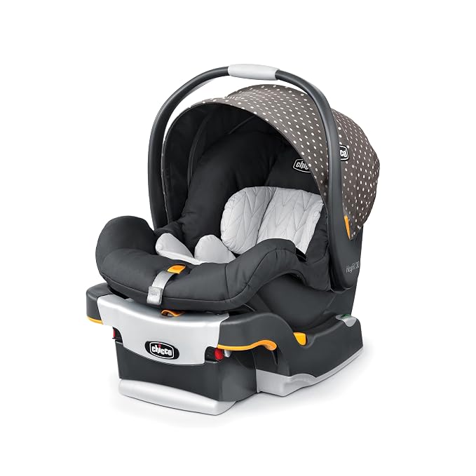 Chicco KeyFit 30 Infant Car Seat and Base, Rear-Facing Seat for Infants 4-30 lbs., Infant Head and Body Support, Compatible with Chicco Strollers, Baby Travel Gear | Calla/Grey
