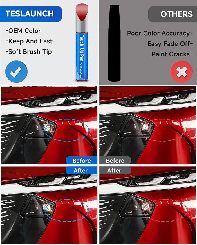 41V Soul Red Metallic Tricoat Touch Up Paint Compatible with Mazda Exact Match Touch Up Paint Car Scratch Repair