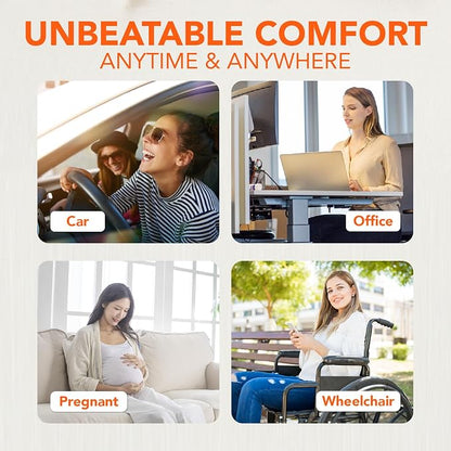 Lofty Aim Car Seat Cushion, Comfort Memory Foam Car Cushions for Driving (Gray)