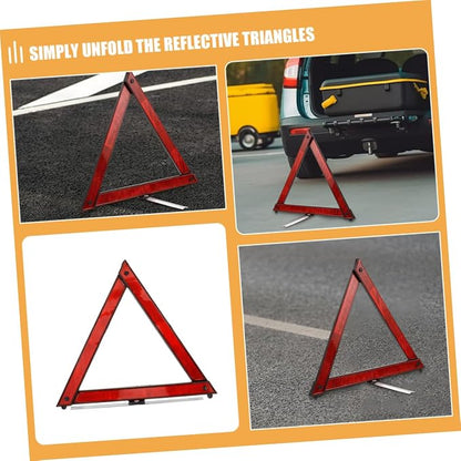 MAGICLULU 5pcs Car Safety Reflectors Warning Safety Triangle Reflective Sign Emergency Roadside Kit for Vehicle