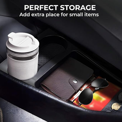Center Console Organizer Lower Tray for Toyota Prius 30 2015 2014 2013 2012 (Not Fit Prius V), Durable ABS Plastic Under Center Console Storage Box Interior Accessories for 2012-2015 Prius