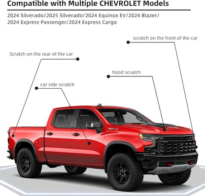 Red Hot(G7C/WA130X) Car Paint Touch Up Pen Compatible with Chevy, 2-In-1 Color Accurate Touch Up Car Scratch Repair Paint Exact Match Chevy Series Automotive Scratch Remover for Nicks & Chips Repair