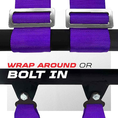 1 pc Purple 5 Point Harness for Bucket Seat, Latch Release, 9 Color Options, Racing Harness 5 point, Race Car, UTV, RZR [6008P3]