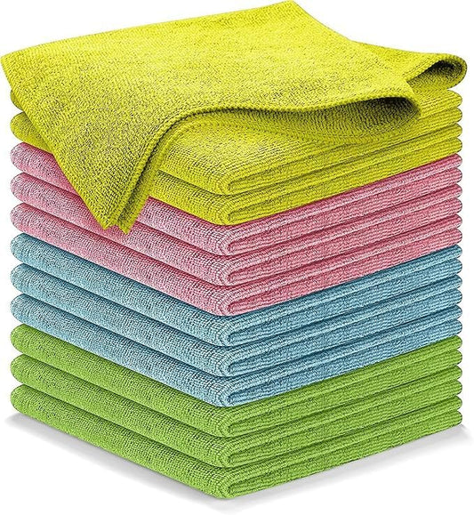 USANOOKS Premium 300GSM Microfiber Cleaning Cloth - 12.5"x12.5" High Performance - 1200 Washes, Ultra Absorbent Microfiber Towels for Cars Undercarriage, Rims & Engine Bay Cleaning - Microfiber Cloth