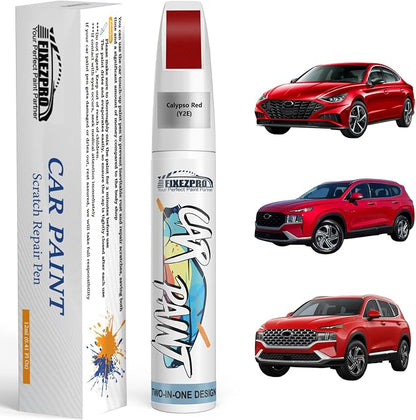 Y2E Calypso Red Touch Up Paint for Hyundai, Exact Color Match Car Paint Scratch Repair Remover Pen Kit Quick & Easy Fix Vehicle Chips and Automotive Nicks Scuff