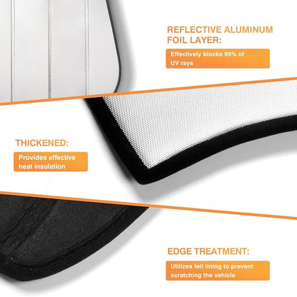 KUST Windshield Sun Shade for Honda CRV 2023-2025 2026 Foldable Thicken Window Sunshade UV Protection Keep Cool Sunshield Easy Install Sun Visor Accessories Aluminum Film