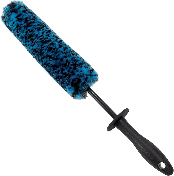 VIKING Wheel Barrel Brush, Cleaning Brush for Wheels and Car Detailing Kit, Regular Diameter, 16 Inch Length, Teal, 1 Pack