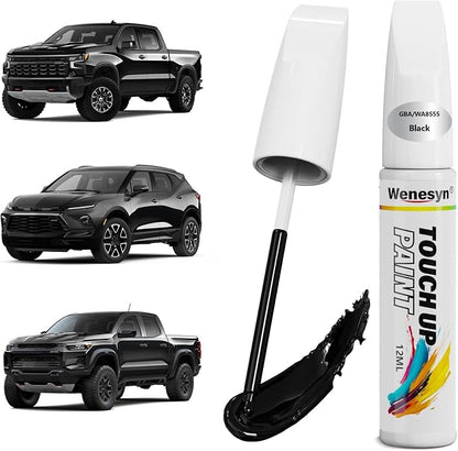 GBA/WA8555 Black Touch Up Paint Compatible with Chevrolet, Car Paint Scratch Remover for Nicks & Chips Repair, Automotive Paints Exact Match Chevy Silverado/Malibu/Tahoe/Camaro