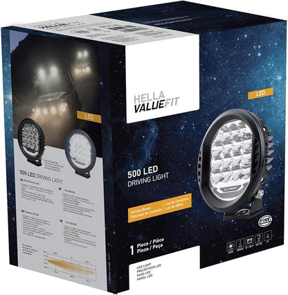 Hella ValueFit 500 LED Series - LED Driving Lamp – Universal Off-Road Light for Pickup Trucks, ATV, SUV, 4x4, Jeep, Tractors / 358117161