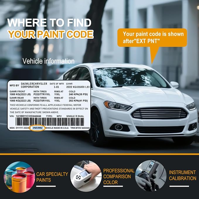 Destroyer Gray(PDN) Car Touch Up Paint for Dodge, Color Accurate Car Paint Scratch Repair Pen Kit Quick & Easy Fix Vehicle Chips and Automotive Nicks Scuff
