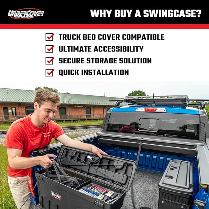 RealTruck Undercover SwingCase Truck Bed Storage Box | SC107D | Fits 2023-2025 Chevy/GMC Colorado/Canyon Drivers Side