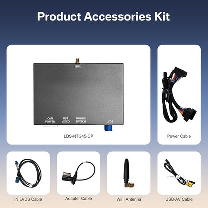 Wireless CarPlay & Android Auto Retrofit Kit Decoder for Mercedes Benz A/B/C/E/GLK/GLA/GLC/GLS/ML/GL/SLK/V Class 2011–2015 with NTG4.5/4.7 System, Supports Original Knob Control & Camera