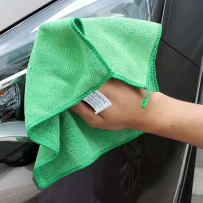 Reusable Thick Microfiber Cleaning Cloths Pastel Kitchen Towels for Window Cleaner, Auto Detailing Supplies Washcloth Polishing Rags, Wiping Appliances(12"x12") Green12 Pack