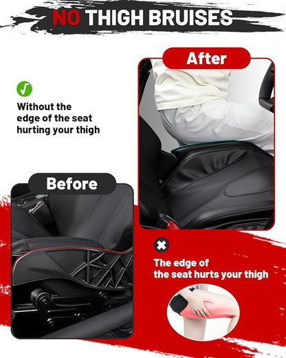 StarknightMT Seat Side Pads Compatible with Can-Am Maverick X3 / MAX/R 2017-2025, PU Foam Cushion Assembly for Thigh Support & Comfort, UTV Accessories (Black)