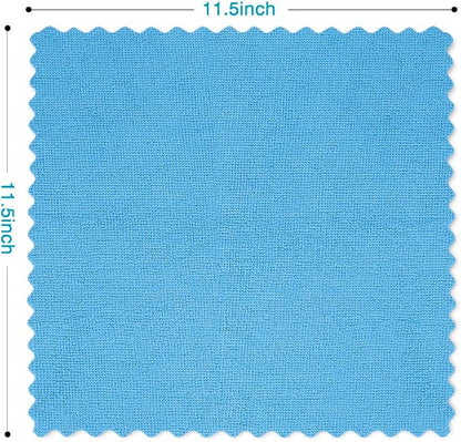 Orighty Microfiber Cleaning Cloth, 100 Pack Microfiber Towels for Cars, Multi-Purpose Shop Towels Cleaning Rags Bulk for Car, Home, Kitchen, 11.5’’ x 11.5’’, Blue