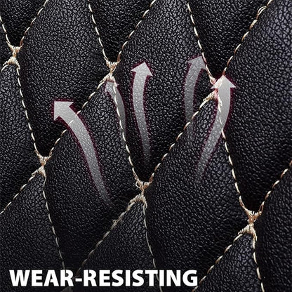 Car Seat Covers Front Seats, Super Luxurious Heavy Universal Duty Waterproof Leather Automotive Vehicle Cover for Cars SUV Pick-up Truck, Non-Slip Seat Pink Car Accessories (2 PCS Front/Black Pink)