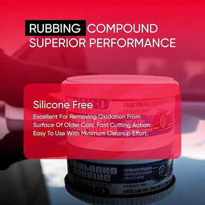 ABRO Rubbing Compound 10 oz — Car Scratch Remover & Buffing Compound for Oxidized Paint, Scuffs, Swirl Marks, Dull Finish, Auto Paint Correction & Detailing