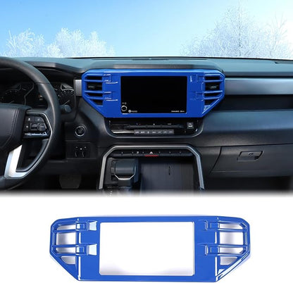 Aunginsy Center Console Air Outlet Trim Cover Compatible with Toyota Tundra/Sequoia 2022-2026, Air Conditioner A/C Vent Panel Large Frame Protective Cover Decorator ABS Accessories, for 8-inch Screen