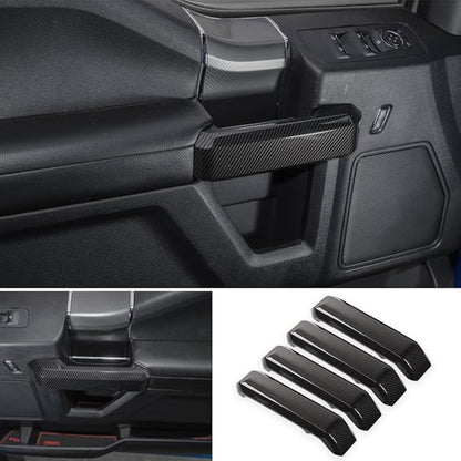 Voodonala for F150 Inner Door Handles Covers Interior Decoration Trim Kits for F150 2015-2020 Accessories, Carbon Fiber Grain, 4Pack