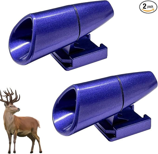 2PCS Car Deer Whistles, Waterproof Auto Animal Warning Horns with Self-Adhesive, Wind Activated Deer Alert Devices Animals Collision Prevention for Cars Trucks SUVs (Royal Blue)