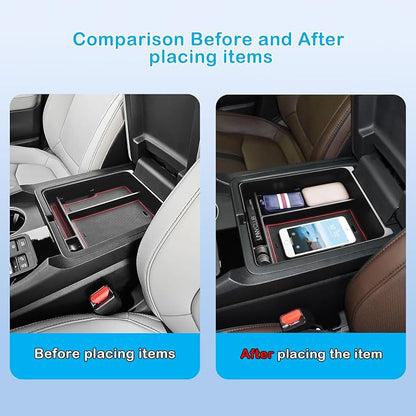 EDBETOS Center Console Organizer Compatible with 2023-2026 Honda Pilot, 2024 2025 2026 Honda Ridgeline/Passport Insert Tray Secondary Storage Armrest Box ABS Plastic Material, Red