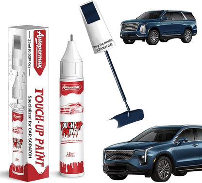 Deep Sea Metallic(GXP/WA136H) Car Touch Up Paint for Cadillac, Color Accurate Two-In-One Car Paint Scratch Repair Pen, Professional Scratch Remover for Vehicles Chips and Nicks Scuff