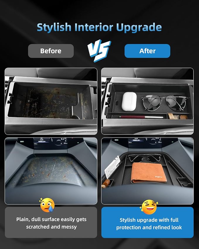 Dashboard Screen Storage Tray & Center Console Organizer for 2023-2026 Toyota Prius – 2025 2026 Prius Interior Accessories