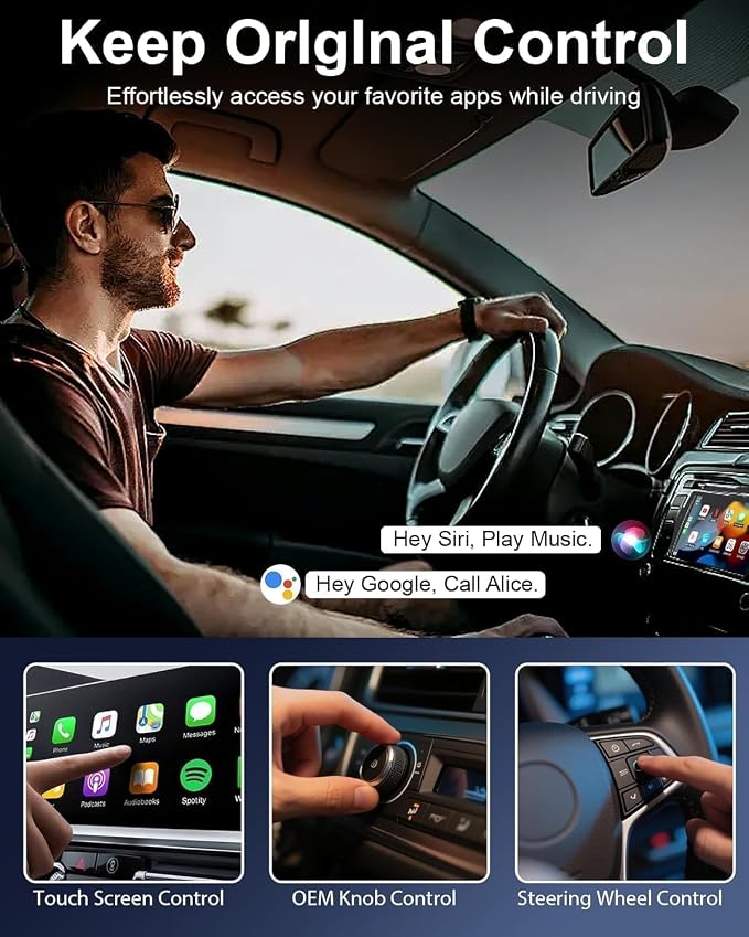 Wireless Carplay Adapter for iPhone Ai Magic Box with Netflix/YouTube Supports TF/Card Dongle Plug and Play Easy Setup Carplay & Android Auto Video Entertainment for iOS 10+