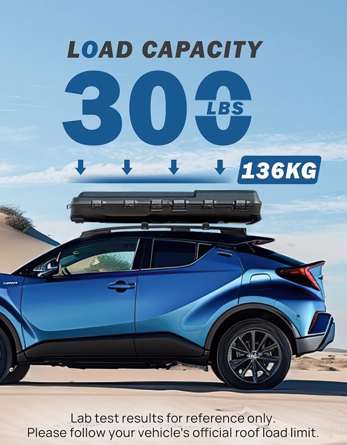 JOYTUTUS Lockable Car Roof Rack Compatible with Subaru Crosstrek 2024-2026 with Factory Raised Side Rails (Not Fit Wilderness), 300LB Aluminum Crossbars for Roof Racks Suitcases Kayaks