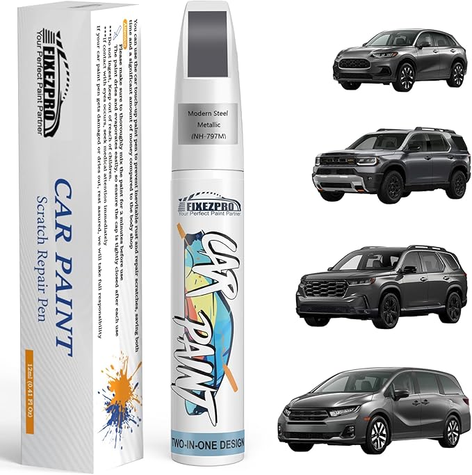 NH-797M Modern Steel Metallic Car Touch Up Paint for Honda, Color Match Auto Paint Repair Pen,Professional Car Scratch Repair Pen Kit Quick & Easy to Use