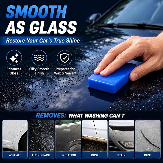 MAQIHAN Clay Bar Kit Car Clay Bar - 3 Pack 100g Clay Bars Auto Detailing ith Washing and Adsorption Capacity, Magic Claybar Car Detailing Kit for Car Detailing Car Wash Clean, Shiny Car Stuff