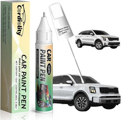 GWP Glacial White Pearl Tricoat Touch Up Paint for Kia, Color Accurate Car Paint Scratch Repair Pen, Quick & Easy Fix Automotive Chips and Nicks