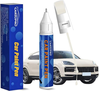 White Touch Up Paint for Cars,Car Paint Touch Up Pen for Deep Scratches,Car Scratch Repair Pen Auto Scratch Remover for Easy to Use and Fix(Off-White)